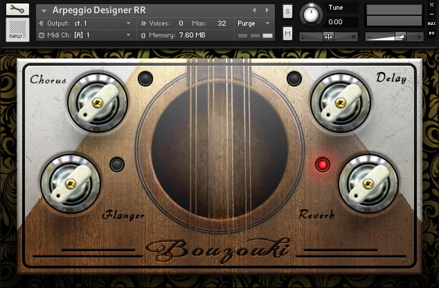 Bouzouki virtual instrument