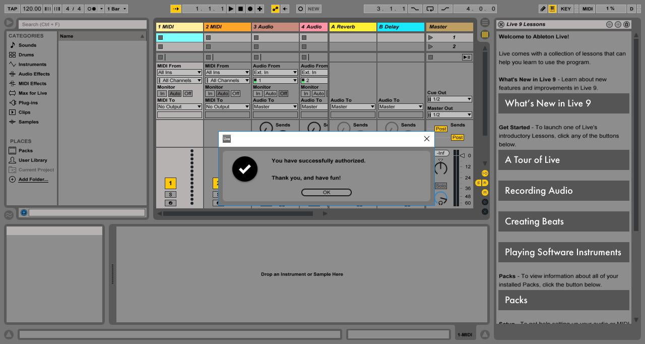 how to install ableton live 9.6