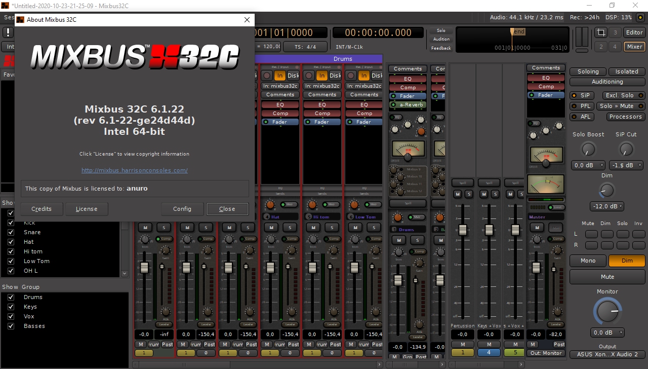 mixbus 32c scroll by page